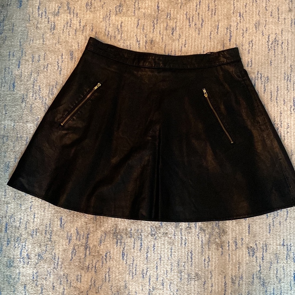 Free People Vegan Leather Skirt
